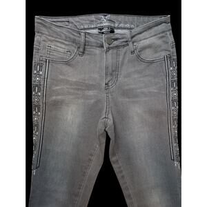 Versace 19V69 Gray Skinny Ankle Jeans Womens 25/0 Designer Y2K